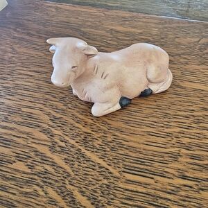 Bisque Nativity Cow